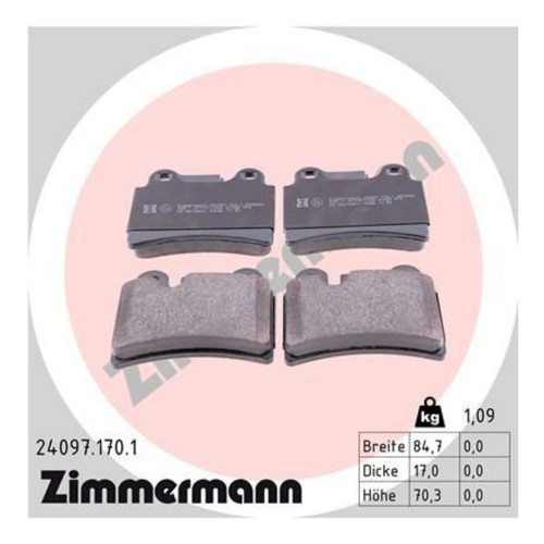 Zimmermann bremsbelagsatz - bremsbelagsatz, vw