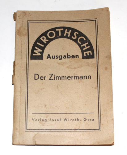 Altes buch der zimmermann - buch,